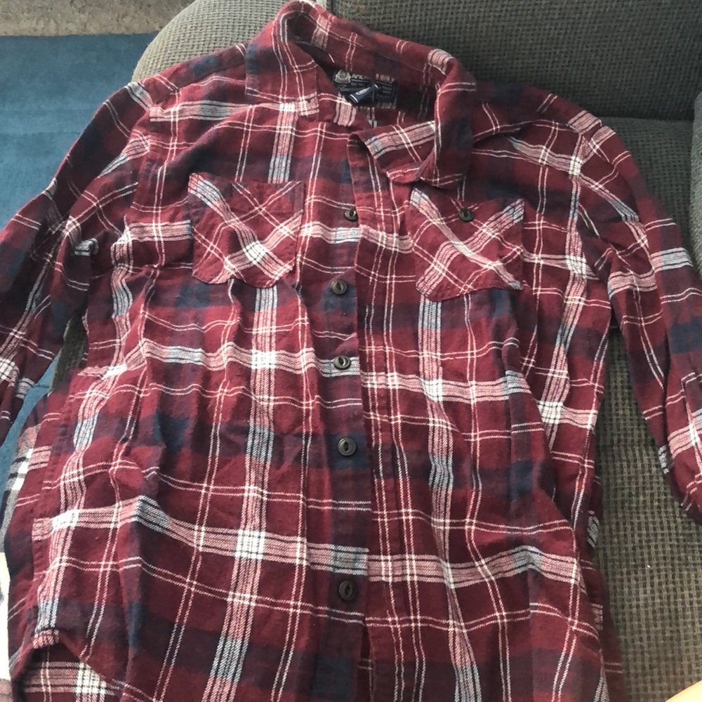 Burgundy flannel
